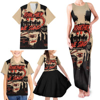 Together We Stand Family Matching Tank Maxi Dress and Hawaiian Shirt African American - Wonder Print Shop