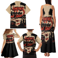 Together We Stand Family Matching Tank Maxi Dress and Hawaiian Shirt African American - Wonder Print Shop