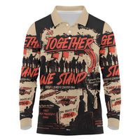 Together We Stand Long Sleeve Polo Shirt African American - Wonder Print Shop