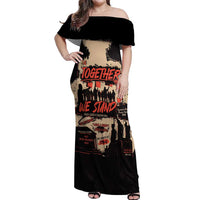Together We Stand Off Shoulder Maxi Dress African American - Wonder Print Shop