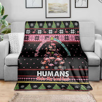 Flamingo Make Me Happy Christmas Tree Blanket Human Make My Head Hurt