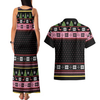 Flamingo Make Me Happy Christmas Tree Couples Matching Tank Maxi Dress and Hawaiian Shirt Human Make My Head Hurt - Wonder Print Shop