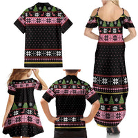 Flamingo Make Me Happy Christmas Tree Family Matching Summer Maxi Dress and Hawaiian Shirt Human Make My Head Hurt - Wonder Print Shop