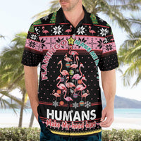 Flamingo Make Me Happy Christmas Tree Hawaiian Shirt Human Make My Head Hurt - Wonder Print Shop