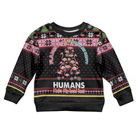 Flamingo Make Me Happy Christmas Tree Kid Ugly Christmas Sweater Human Make My Head Hurt - Wonder Print Shop