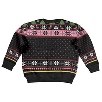 Flamingo Make Me Happy Christmas Tree Kid Ugly Christmas Sweater Human Make My Head Hurt - Wonder Print Shop