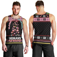 Flamingo Make Me Happy Christmas Tree Men Tank Top Human Make My Head Hurt - Wonder Print Shop