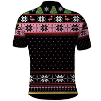 Flamingo Make Me Happy Christmas Tree Polo Shirt Human Make My Head Hurt - Wonder Print Shop
