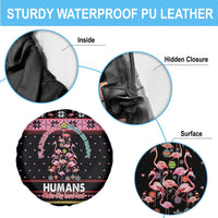 Flamingo Make Me Happy Christmas Tree Spare Tire Cover Human Make My Head Hurt - Wonder Print Shop