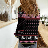 Flamingo Make Me Happy Christmas Tree Women Casual Shirt Human Make My Head Hurt - Wonder Print Shop