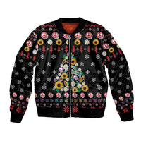 Hippie Xmas Bomber Jacket Hippie Flower Christmas Tree - Wonder Print Shop