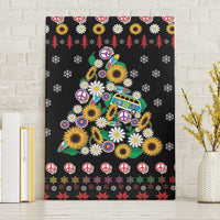 Hippie Xmas Canvas Wall Art Hippie Flower Christmas Tree - Wonder Print Shop