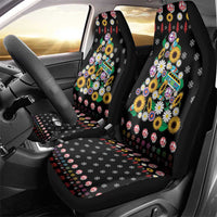 Hippie Xmas Car Seat Cover Hippie Flower Christmas Tree - Wonder Print Shop