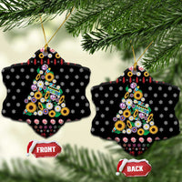 Hippie Xmas Ceramic Ornament Hippie Flower Christmas Tree - Wonder Print Shop