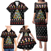 Hippie Xmas Family Matching Puletasi and Hawaiian Shirt Hippie Flower Christmas Tree - Wonder Print Shop
