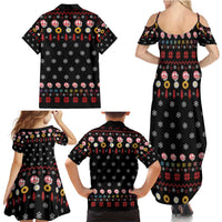 Hippie Xmas Family Matching Summer Maxi Dress and Hawaiian Shirt Hippie Flower Christmas Tree - Wonder Print Shop
