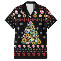Hippie Xmas Hawaiian Shirt Hippie Flower Christmas Tree - Wonder Print Shop