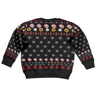 Hippie Xmas Kid Ugly Christmas Sweater Hippie Flower Christmas Tree - Wonder Print Shop