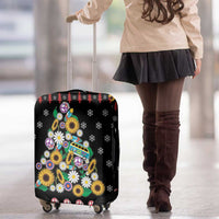 Hippie Xmas Luggage Cover Hippie Flower Christmas Tree - Wonder Print Shop