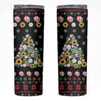 Hippie Xmas Skinny Tumbler Hippie Flower Christmas Tree - Wonder Print Shop