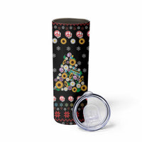 Hippie Xmas Skinny Tumbler Hippie Flower Christmas Tree - Wonder Print Shop