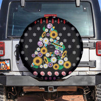 Hippie Xmas Spare Tire Cover Hippie Flower Christmas Tree - Wonder Print Shop