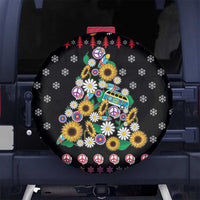 Hippie Xmas Spare Tire Cover Hippie Flower Christmas Tree - Wonder Print Shop