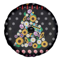 Hippie Xmas Spare Tire Cover Hippie Flower Christmas Tree - Wonder Print Shop