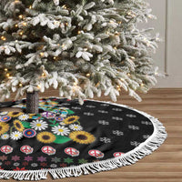 Hippie Xmas Tree Skirt Hippie Flower Christmas Tree - Wonder Print Shop