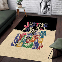 African Stand Firm Justice Now Area Rug