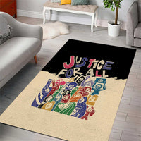African Stand Firm Justice Now Area Rug