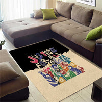 African Stand Firm Justice Now Area Rug