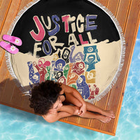 African Stand Firm Justice Now Beach Blanket