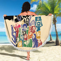 African Stand Firm Justice Now Beach Blanket