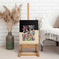 African Stand Firm Justice Now Canvas Wall Art