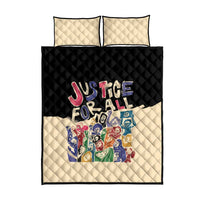 African Stand Firm Justice Now Quilt Bed Set