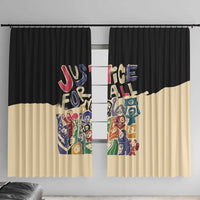 African Stand Firm Justice Now Window Curtain