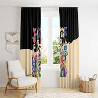 African Stand Firm Justice Now Window Curtain