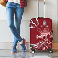 Latvia Luggage Cover Latvian Lion Traditional Pattern