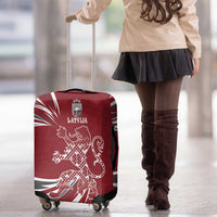 Latvia Luggage Cover Latvian Lion Traditional Pattern