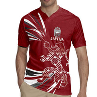 Latvia Rugby Jersey Latvian Lion Traditional Pattern