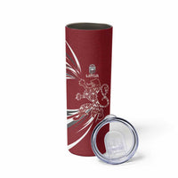 Latvia Skinny Tumbler Latvian Lion Traditional Pattern