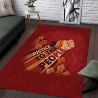 Justice To The People Area Rug African Raised Fist