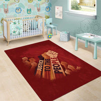 Justice To The People Area Rug African Raised Fist