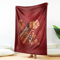 Justice To The People Blanket African Raised Fist
