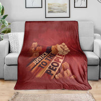 Justice To The People Blanket African Raised Fist