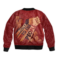Justice To The People Bomber Jacket African Raised Fist