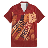 Justice To The People Family Matching Mermaid Dress and Hawaiian Shirt African Raised Fist