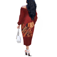 Justice To The People Off The Shoulder Long Sleeve Dress African Raised Fist