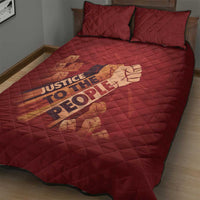 Justice To The People Quilt Bed Set African Raised Fist